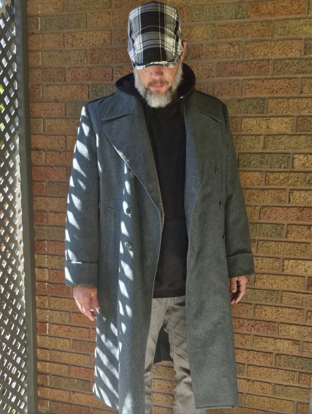 Vintage 1957 Swiss Army M57 Heavy Wool Trench Coat Greatcoat Euro 50bb (Broad)